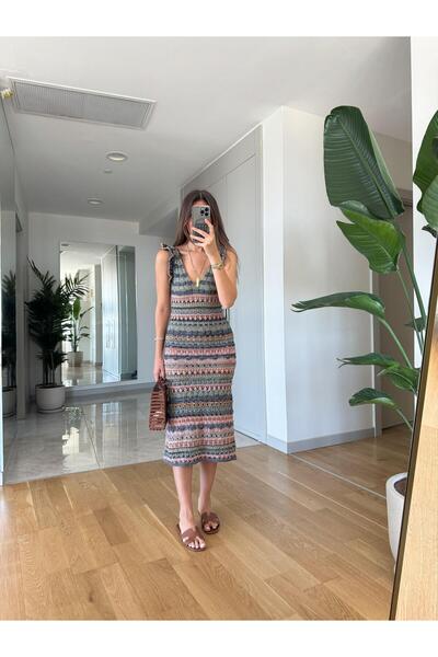 MERVE AKSOY Openwork Knitwear Dress - Zr Color