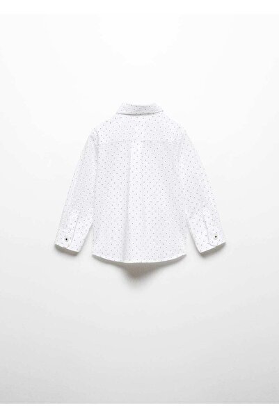 MANGO Baby Βαμβακερό πουκάμισο με κανονικό σχέδιο