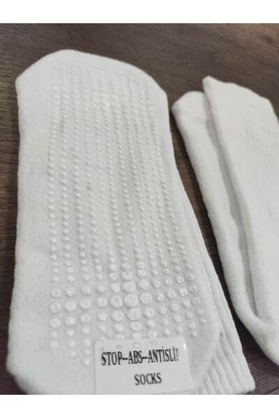 Leement socks Unisex Αντιολισθητικές Αθλητικές Κάλτσες - 4 Ζεύγη Κάτω, Βαμβακερή σόλα, Πετσέτα, Anti Slip Stop