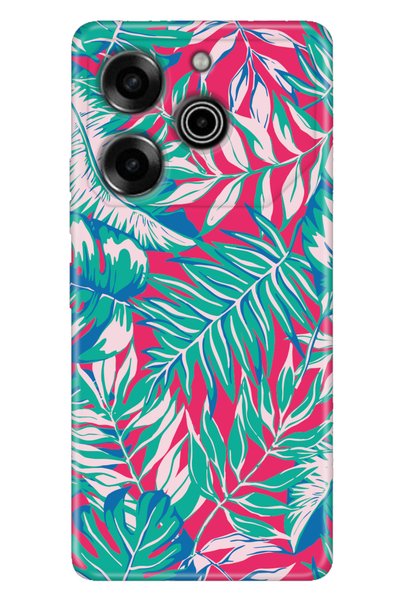 TECNO Pova 6 Pro Case Silicone Patterned Pova 6 Pro Cover Matte Leaf