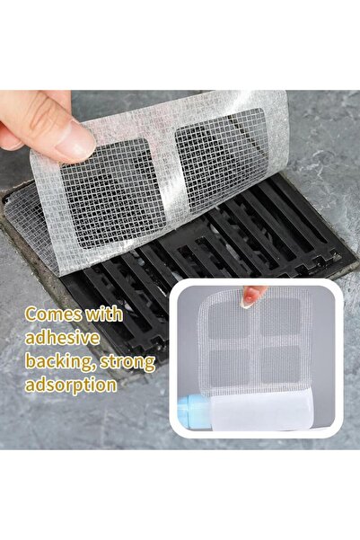 Duffa 10 Adet Lavabo Gider Süzgeci Banyo Gider Süzgeci Tıkanık Önleme Süzgeci Kendinden Yapışkanlı Süzgeç