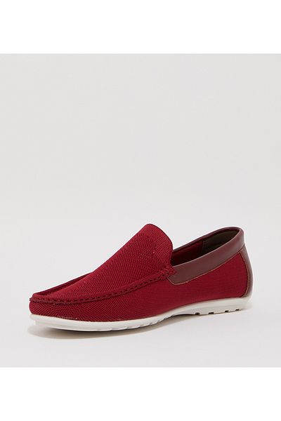 QUWA Burgundy Men's Loafer Shoes