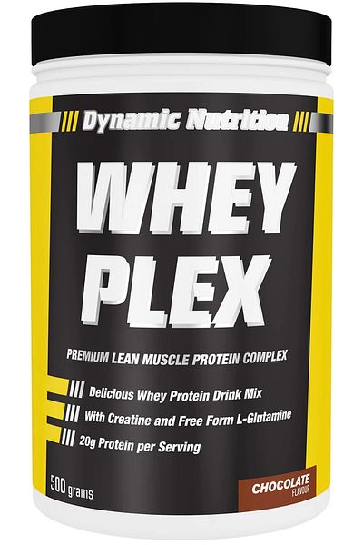 Dynamic Nutrition Whey Plex Protein Powder - 500 g - Chocolate Flavor - Creatine Supplement