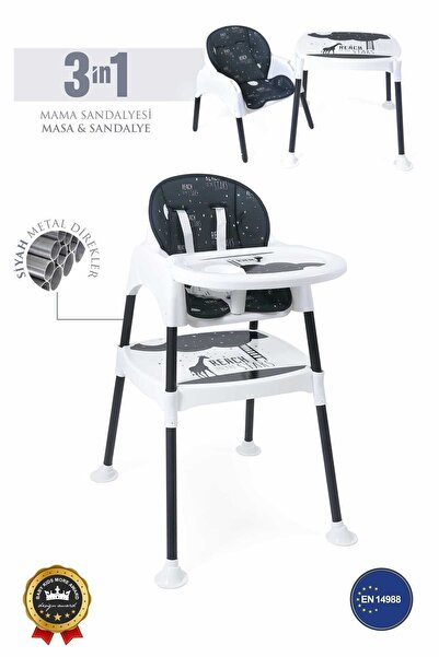 Umaybebek 3in1 Çalışma Masası, Mama Sandalyesi, Masa, Sandalye