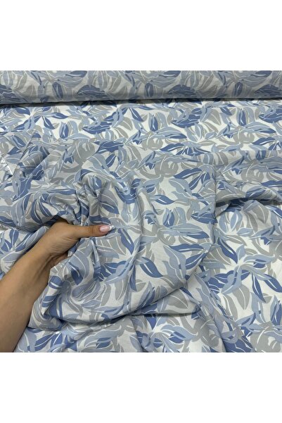 Yaren Ülker Ayrobin Kumaş Modal Çift En Yaprak Desenli Emprime