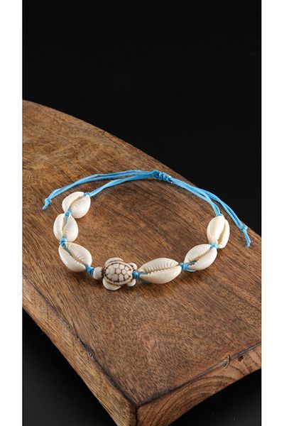 Chillin' Adjustable Elevator and Turtle Seashell Anklet Bracelet - Suitable for All Wrists