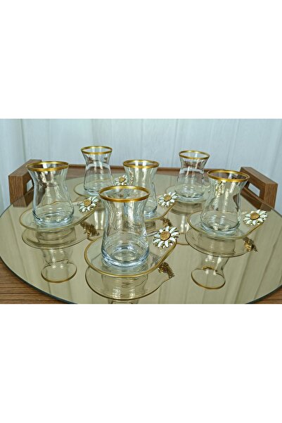 Elta Collection 6-piece Gilded Special Series Tea Set - Gift and Dowry