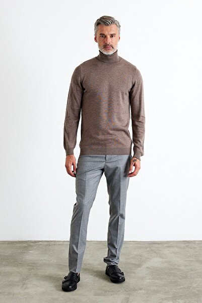 Livio Ferri Ανδρικό πλεκτό πουλόβερ με ζιβάγκο Slim Fit