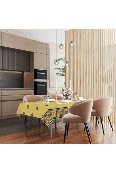 Willuxe مفرش طاولة من القماش الزيتي قابل للغسل وقابل للغسل ومقاوم للبقع ومظهر صحي من القماش