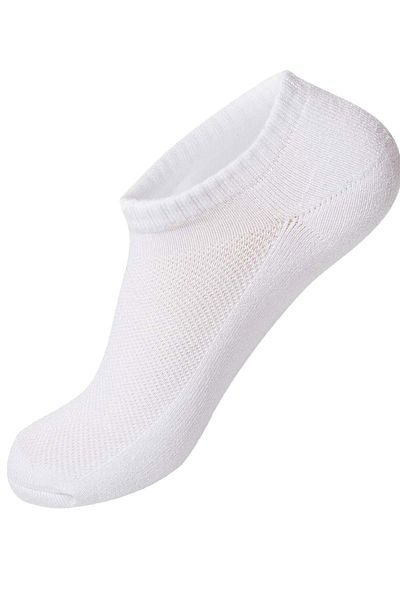 SOYTEMİZ Unisex White Cotton Sneaker Sports Socks 8 Pairs