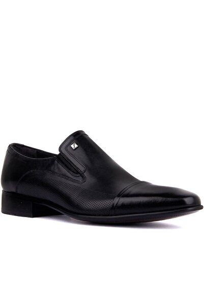 Fosco Genuine Leather Laceless Classic Men's Shoes| Black And Tan Colors|003015