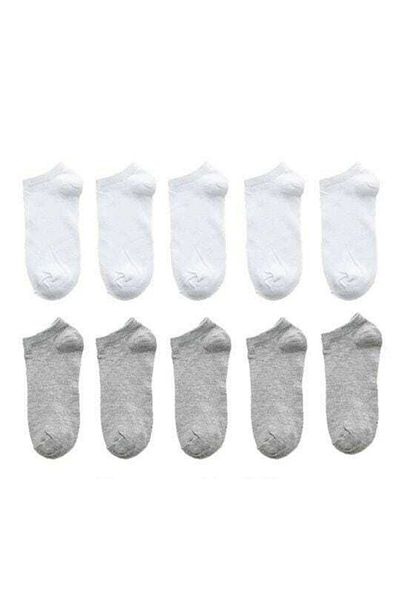 SOYTEMİZ Ghete damă bumbac 5 gri 5 alb 10buc