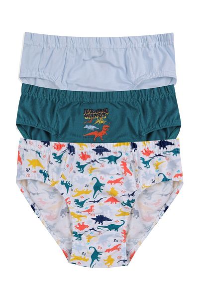 koza iç giyim Slip pentru băiat din 3 piese cu model de dinozaur