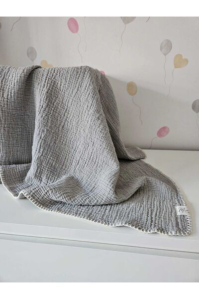 Mia بطانية أطفال من الموسلين مكونة من 4 طبقات - مخيطة على شكل راعي البقر للمن...