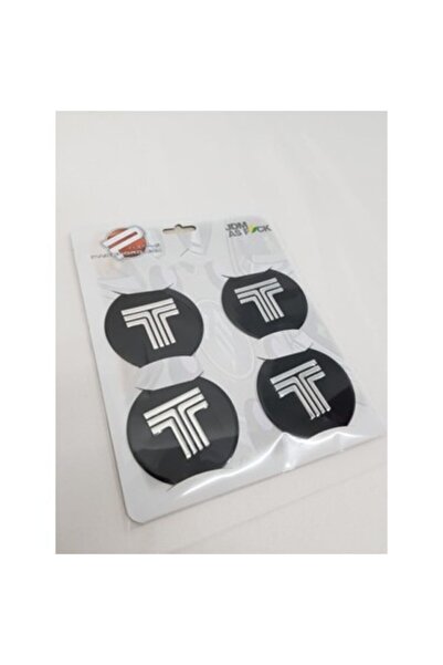 Rezzotto Jant Göbeği Arma Tofaş 60mm. 4'lü Set T Logolu Siyah