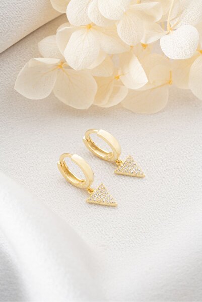 Silvano Jewelry 925 Ayar Gümüş Üçgen Halka Küpe