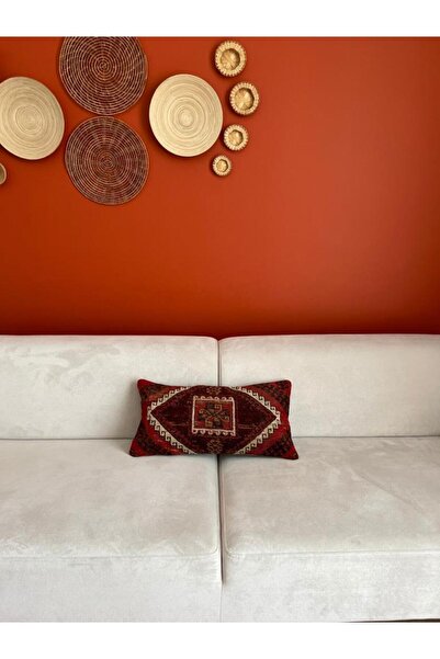 DesignEv 30x50 cm Tribal Desenli El Yapımı Güneybatı Stili Yün Kırlent Kılıfı