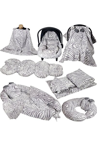 annebebektasarım Babynest Puset Içi Set Araba Minderi Emzirme Örtüsü ve Minde...