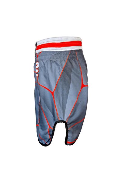 Dragondo KB243 Kick Boks Şortu Kick Boxing Antrenman Şortu Gri Desenli Şort