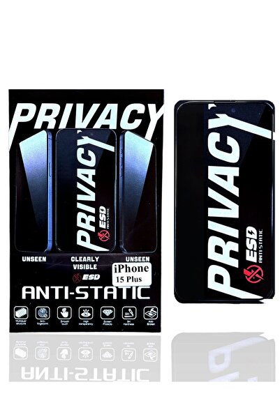 OSG İphone 15 Plus Uyumlu Hayalet Yandan Görünmez Tam Kapatan Tamperli Cam Ek...