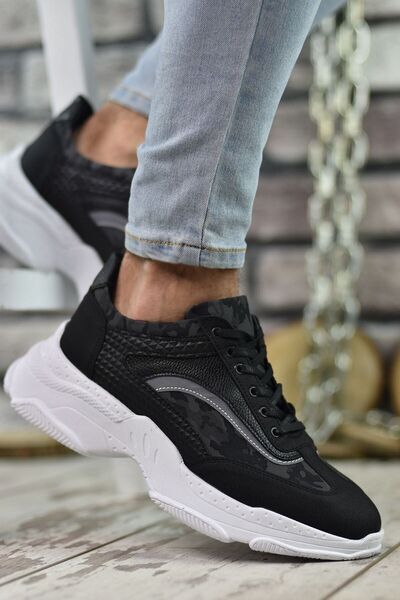 Riccon Ασπρόμαυρα ανδρικά αθλητικά παπούτσια0012157