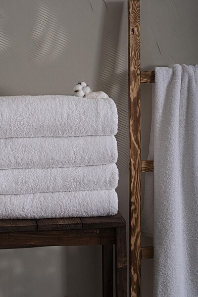 Three Roses 90x150 Bath Towel 650 Gr 5 Pieces Hotel Towels Cotton White Towel Set
