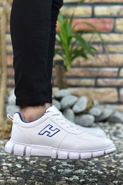 Riccon Beyaz Mavi Erkek Sneaker 0012344