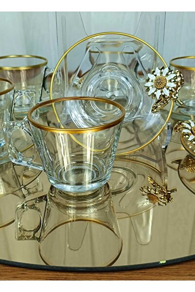 Elta Collection PAŞABAHÇE Vela Fincan Takımı  12 Parça 6 Kişilik KELEBEKLİ YA...