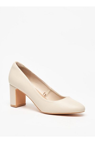 Celeste Women's Solid Slip-On Shoes with Block Heels