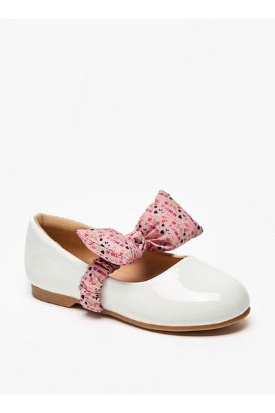 Juniors Bow Accent Slip-On Ballerina Shoes