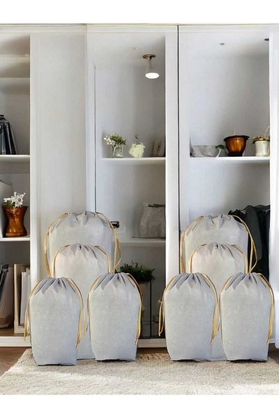 Balkan Room Gray Storage Bag Set of 8 - 2XXL, 2XL, 4L - Carrying Bag and Quilt Pillow Storage Bag