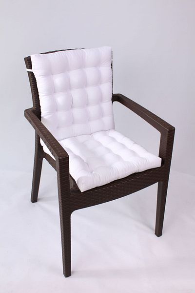 ALTINPAMUK Lotus Luxury White Rattan Chair - 43x93 Cushion
