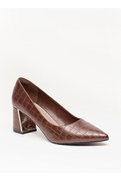 Celeste Women's Textured Slip-On Shoes with Block Heels