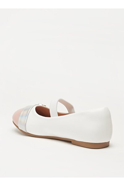 Juniors Panelled Slip-On Ballerina Shoes with Elastic Strap