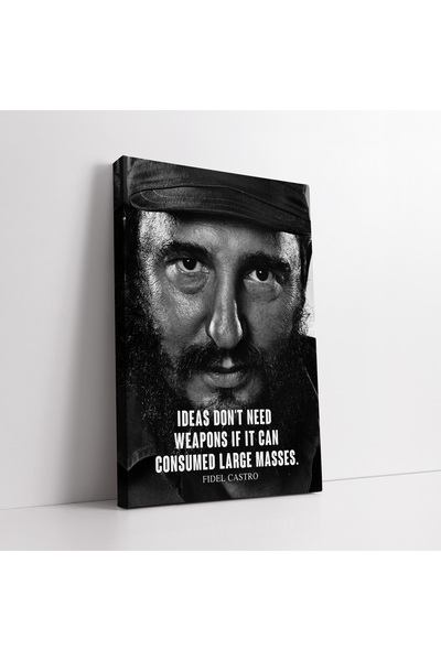 KOSS Dijital Tablou pe pânză cu citate despre Fidel Castro