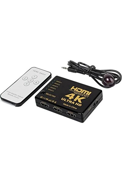 DESTE ELEKTRONİK معدد إرسال 5 منافذ 4K HDMI - محول Ultra HD، لـ 5 أجهزة وشاشة...