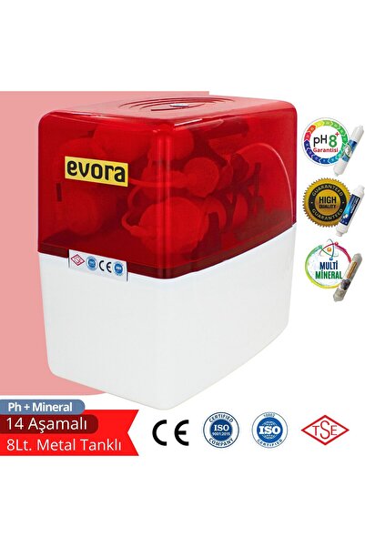 Evora 14 Aşamalı Multimineralli Alkalili Pompasız Kapalı Kasa Su Arıtma Cihazı
