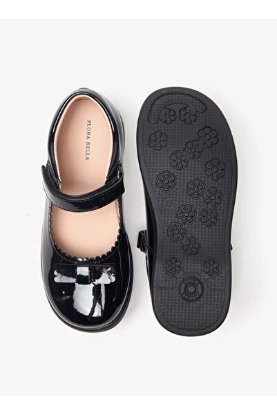 Flora Bella by Shoexpress Flora Bella Bow Applique Mary Jane School Shoes with Hook and Loop Closure