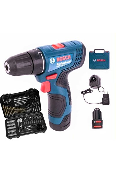 Bosch Gsr 120 lı Çift Batarya ve Bosch V-Line 103 Parça Vidalama Ucu Seti
