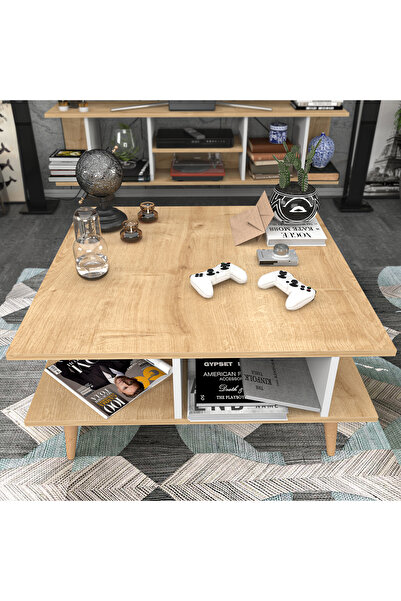 Decorotika AKYA ORTA SEHPA SAFİRMEŞE BEYAZ