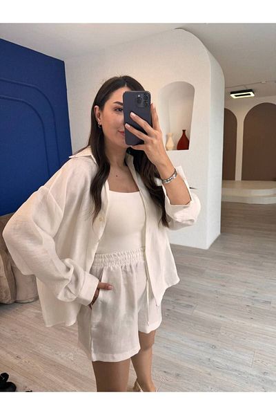 devesta White Shorts Set
