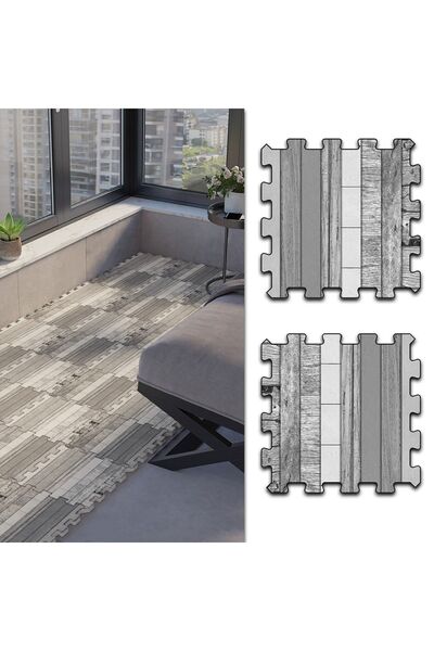 Genel Markalar Döşeme Desenli Siyah Beyaz Balkon Halısı Thb18c | Yapboz Halı ...