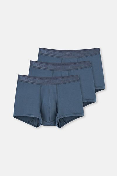Dagi Indigofarbene Micro-Modal-Boxershorts im 3er-Pack