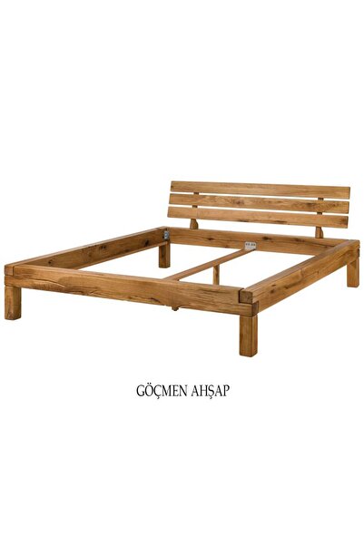 worldofwood Ahşap Rustik Yatak