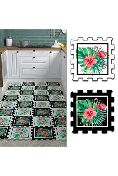 Genel Markalar Kolay Temizlenen Yumuşak Mutfak Halısı Thm9 | Yapboz Halı | Pu...