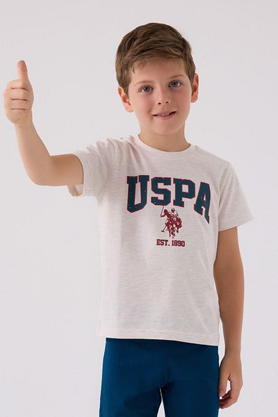 U.S. Polo Assn. Boy's Cream Bermuda Suit