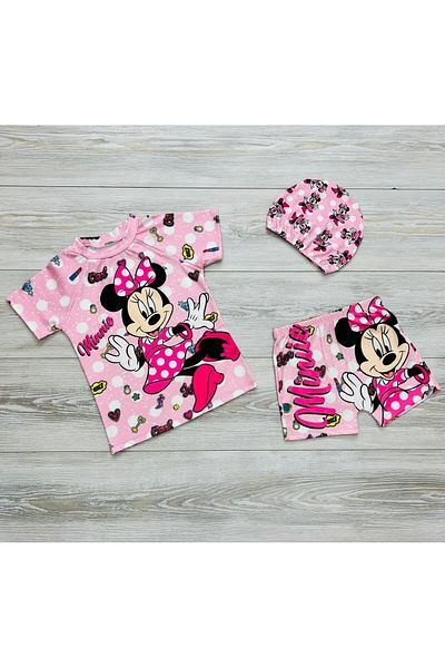 mikam Girl's 3-Piece Bonnet and High Quality Sand - Pool/Sea Swimsuit/Mayoquin