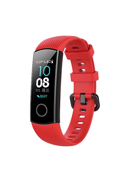 Forzacase Honor Band 5 - Band 4 Uyumlu Çizgili Sportif Silikon Kordon Kayış - FC154