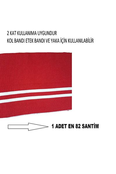 U5 FASHION 2X1 Ribbed Multi-Purpose College Ribbed Sleeve Skirt Band (Triko Dokuma) 1 Piece
