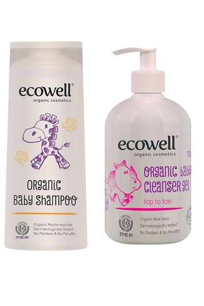 Ecowell Baby Care Set of 2 (Baby Shampoo 300 ml + Baby Cleansing Gel 500 ml.)
